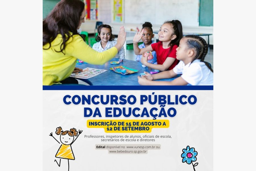 Bebedouro abre concurso público para profissionais da educação 